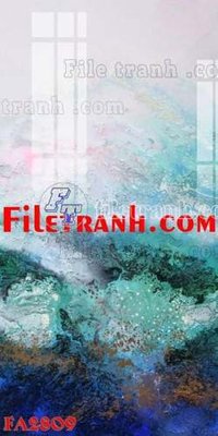 File tranh File gốc in bộ tranh decor treo tráng gương canvas FA2809 (bản gốc) in lụa 3D