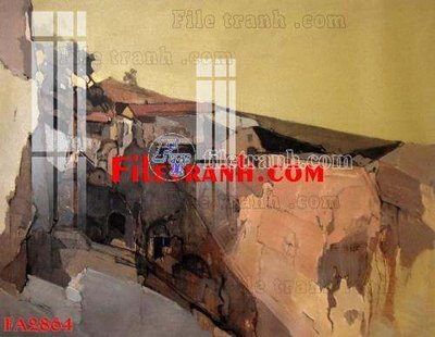 Download file gốc File gốc in bộ tranh decor treo tráng gương canvas FA2864 (in lụa) hoa lá