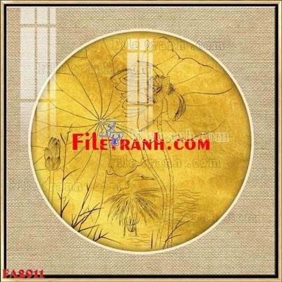 File gốc File gốc in bộ tranh decor treo tráng gương canvas FA2911 (in lụa) họa tiết 3D