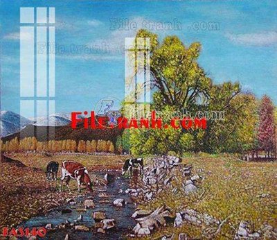 File tranh in trần 3D File gốc in bộ tranh decor treo tráng gương canvas FA3140 (ảnh gốc)