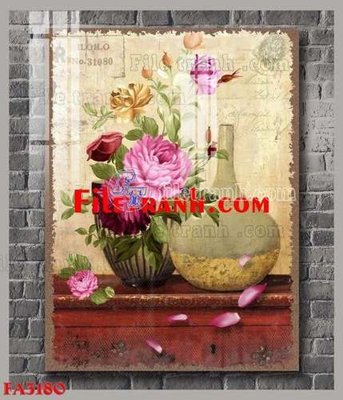 File tranh trang trí File gốc in bộ tranh decor treo tráng gương canvas FA3180 (tải file gốc)