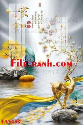 File tranh ảnh gốc File gốc in bộ tranh decor treo tráng gương canvas FA3459 dùng cho in khổ lớn