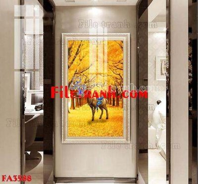 Hình ảnh file gốc in trần nhà File gốc in bộ tranh decor treo tráng gương canvas FA3588