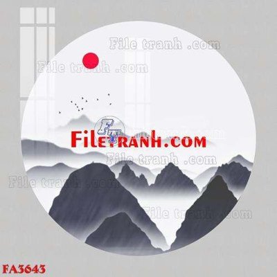File tranh File gốc in bộ tranh decor treo tráng gương canvas FA3643 (file gốc) chủ đề phong thủy