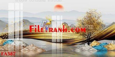 Tải file File gốc in bộ tranh decor treo tráng gương canvas FA387 (gốc) làm tranh treo tường