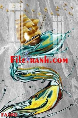 File ảnh File gốc in bộ tranh decor treo tráng gương canvas FA390 (gốc) trang trí khách sạn