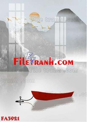File tranh File gốc in bộ tranh decor treo tráng gương canvas FA3921 (file gốc) chủ đề phong thủy