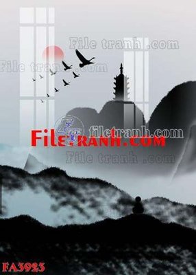File tranh gốc File gốc in bộ tranh decor treo tráng gương canvas FA3923 (bản quyền) độc đáo