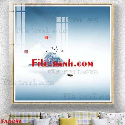 File in trần File gốc in bộ tranh decor treo tráng gương canvas FA4052 (bản gốc) hoa văn