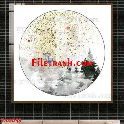 File ảnh File gốc in bộ tranh decor treo tráng gương canvas FA4053 (gốc) trang trí khách sạn