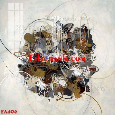 File gốc File gốc in bộ tranh decor treo tráng gương canvas FA406 (in lụa) tranh mã đáo