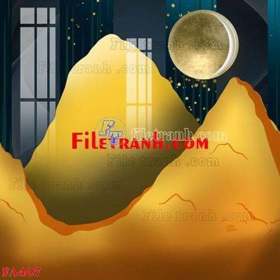 File tranh File gốc in bộ tranh decor treo tráng gương canvas FA407 (bản gốc) treo tường