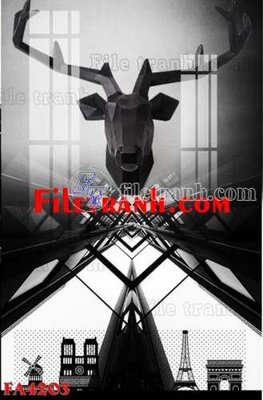 File tranh trang trí File gốc in bộ tranh decor treo tráng gương canvas FA4203 (tải file gốc)