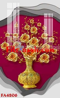 Tải file File gốc in bộ tranh decor treo tráng gương canvas FA4206 (gốc) in trên mọi chất liệu