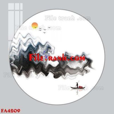 Tải file File gốc in bộ tranh decor treo tráng gương canvas FA4209 (gốc) chủ đề hoa sen