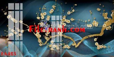 Ảnh gốc File gốc in bộ tranh decor treo tráng gương canvas FA423 (độ nét cao) in tráng gương