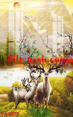 File tranh File gốc in bộ tranh decor treo tráng gương canvas FA4275 (bản gốc) treo quán cafe