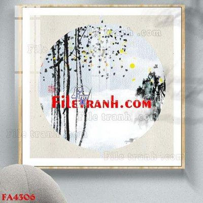 Tải file File gốc in bộ tranh decor treo tráng gương canvas FA4306 (gốc) chủ đề hoa sen