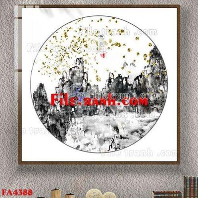 File tranh File gốc in bộ tranh decor treo tráng gương canvas FA4388 (bản gốc) treo quán cafe