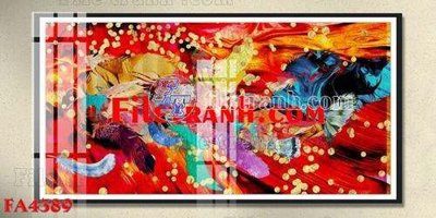 File tranh gốc File gốc in bộ tranh decor treo tráng gương canvas FA4389 (bản đẹp) độc quyền