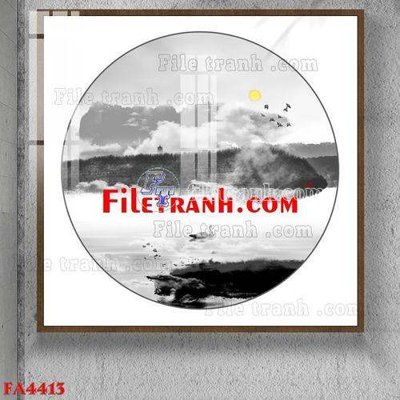 File tranh File gốc in bộ tranh decor treo tráng gương canvas FA4413 (gốc) in trên kính