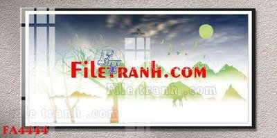 Download file gốc File gốc in bộ tranh decor treo tráng gương canvas FA4444 (in lụa) hoa lá