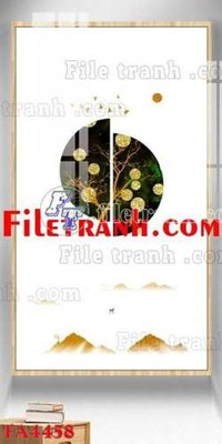 File tranh File gốc in bộ tranh decor treo tráng gương canvas FA4458 (gốc) in backlit film