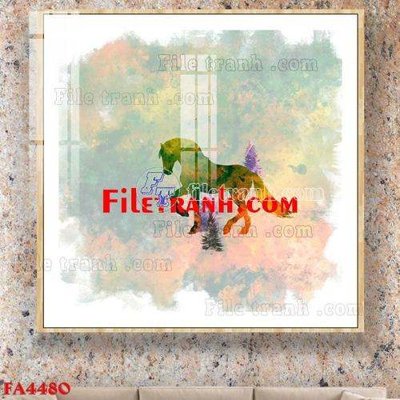 File gốc File gốc in bộ tranh decor treo tráng gương canvas FA4480 (in lụa) hoa văn cổ điển