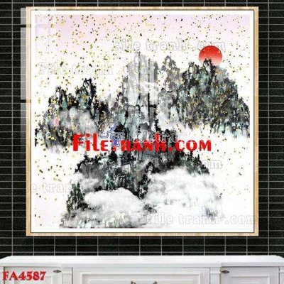 File gốc File gốc in bộ tranh decor treo tráng gương canvas FA4587 (PNG) không nền chất lượng