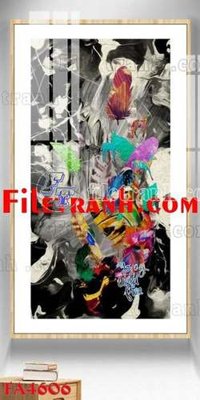 File tranh gốc File gốc in bộ tranh decor treo tráng gương canvas FA4606 (bản quyền) Filetranh.com