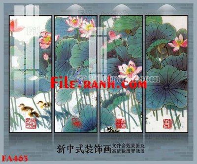 File gốc File gốc in bộ tranh decor treo tráng gương canvas FA463 (in mica) trang trí