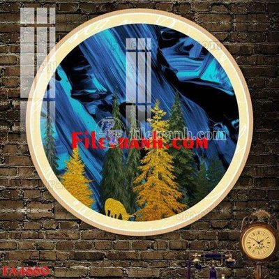 File PSD File gốc in bộ tranh decor treo tráng gương canvas FA4660 (bản gốc) dễ dàng edit