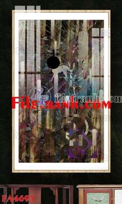 Tải file File gốc in bộ tranh decor treo tráng gương canvas FA4693 (gốc) chủ đề hoa sen