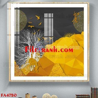Mua file ảnh gốc File gốc in bộ tranh decor treo tráng gương canvas FA4720 (chất lượng cao)