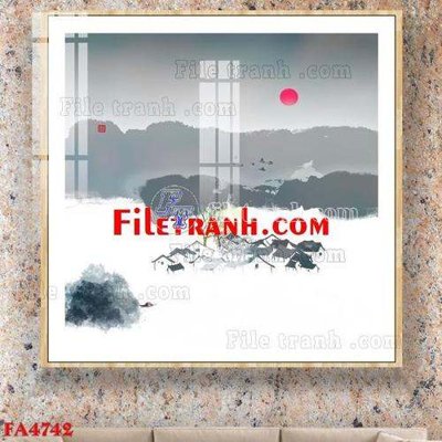 File PSD File gốc in bộ tranh decor treo tráng gương canvas FA4742 (gốc) cho designer