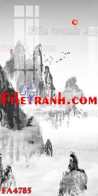 Ảnh gốc File gốc in bộ tranh decor treo tráng gương canvas FA4785 (nét căng) in mica