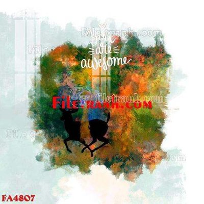 Download file gốc File gốc in bộ tranh decor treo tráng gương canvas FA4807 (độ nét cao)