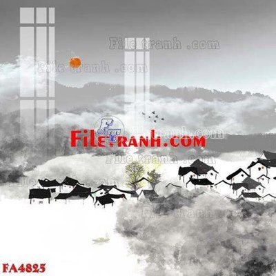 Tải file File gốc in bộ tranh decor treo tráng gương canvas FA4825 (gốc) chủ đề phong thủy