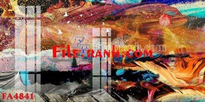 File tranh File gốc in bộ tranh decor treo tráng gương canvas FA4841 (file gốc) chuẩn màu in