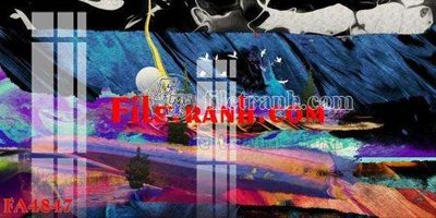 File gốc File gốc in bộ tranh decor treo tráng gương canvas FA4847 (in 3D) nghệ thuật