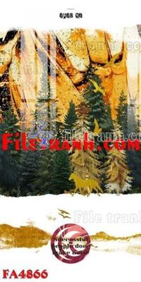File in trần File gốc in bộ tranh decor treo tráng gương canvas FA4866 (bản gốc) 5D