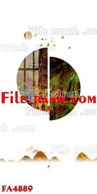 File tranh in mica File gốc in bộ tranh decor treo tráng gương canvas FA4889 (độ phân giải cao)