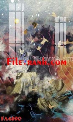 File in trần File gốc in bộ tranh decor treo tráng gương canvas FA4890 (bản gốc) bầu trời