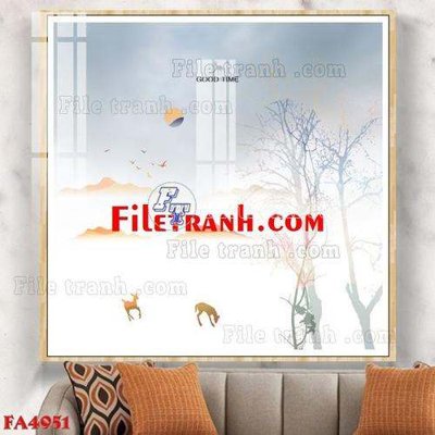 File PSD File gốc in bộ tranh decor treo tráng gương canvas FA4951 (gốc) nhiều lớp (multi-layer)