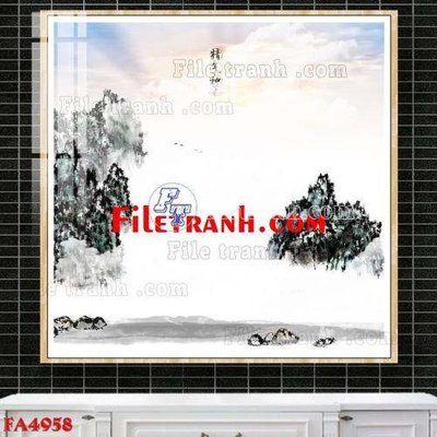 File gốc File gốc in bộ tranh decor treo tráng gương canvas FA4958 (in tráng gương) hiện đại