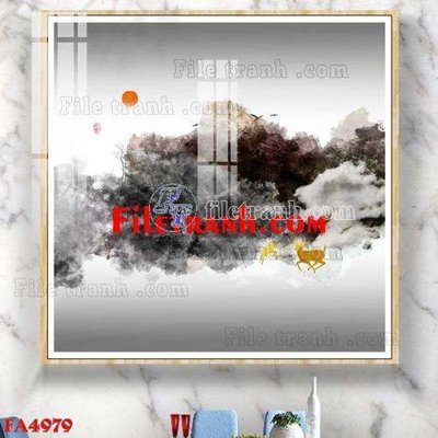 File gốc File gốc in bộ tranh decor treo tráng gương canvas FA4979 (phong cách) châu Âu