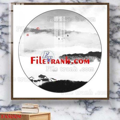 File ảnh File gốc in bộ tranh decor treo tráng gương canvas FA5009 (gốc) in Hiflex