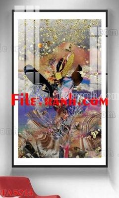 File ảnh gốc File gốc in bộ tranh decor treo tráng gương canvas FA5014 (chuyên in mica)