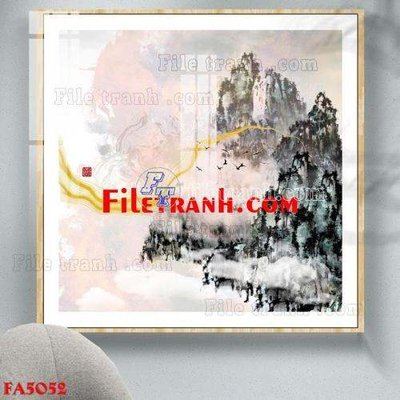 Download file gốc File gốc in bộ tranh decor treo tráng gương canvas FA5052 (in mica) 3D