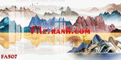 Tải file File gốc in bộ tranh decor treo tráng gương canvas FA507 (PSD) cho in ấn quảng cáo